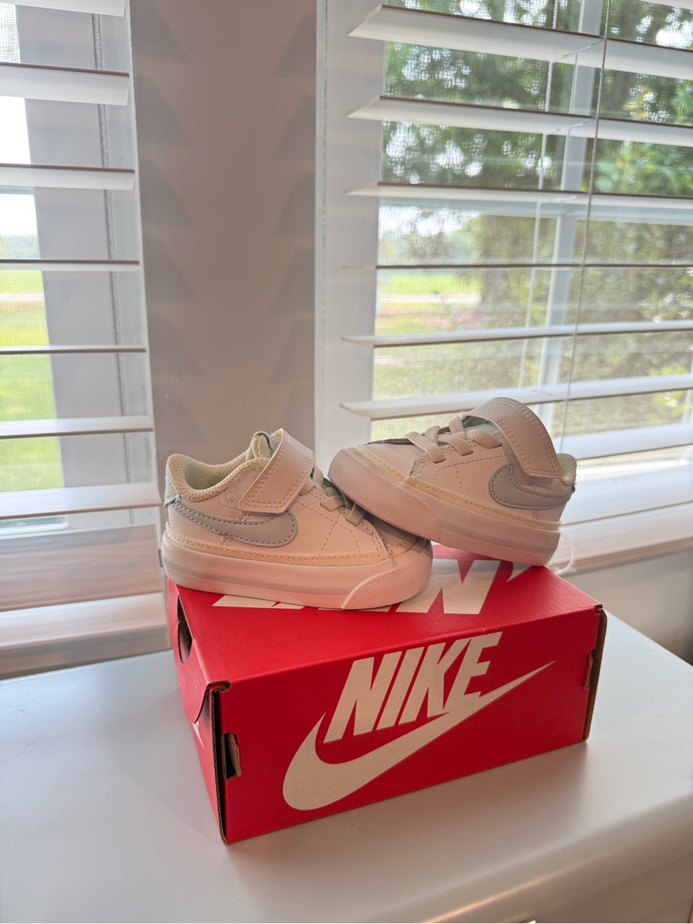 Nike Court Legacy Sneakers (TDV) | Size 3C | White/Blue tint - Picture 2 of 4